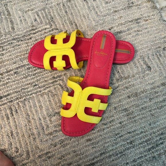 Sam Edelman flats yellow and fuchsia size 9.5 - Picture 2 of 5